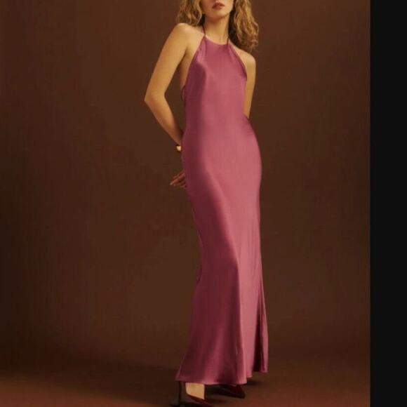 Reformation Dresses & Skirts - Reformation Jeany Silk Dress Strawberry Wine Size L